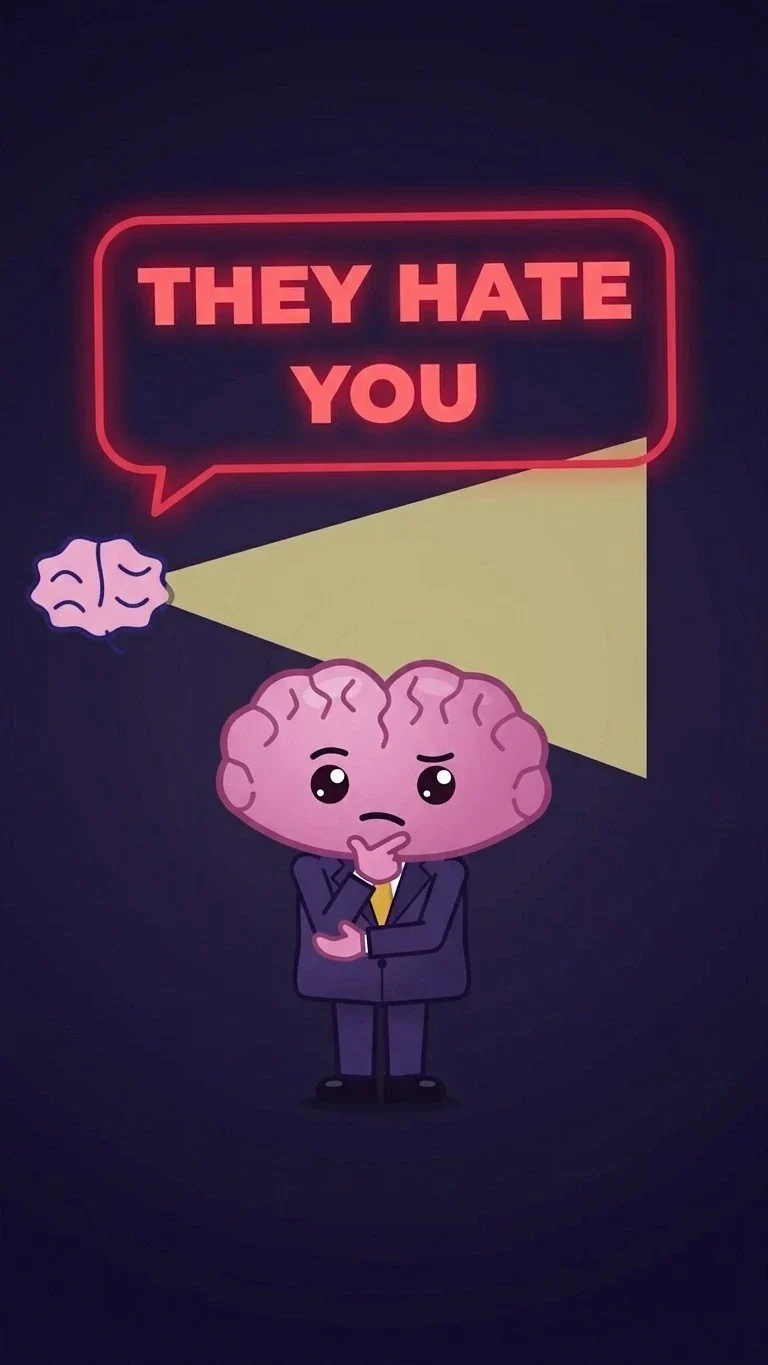 Thumbnail: the mascot, hand on chin, under a neon speech bubble reading THEY HATE YOU.